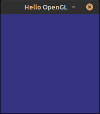 Window with blue background