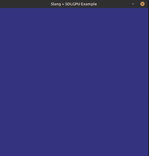 A 500x500 window with blue background